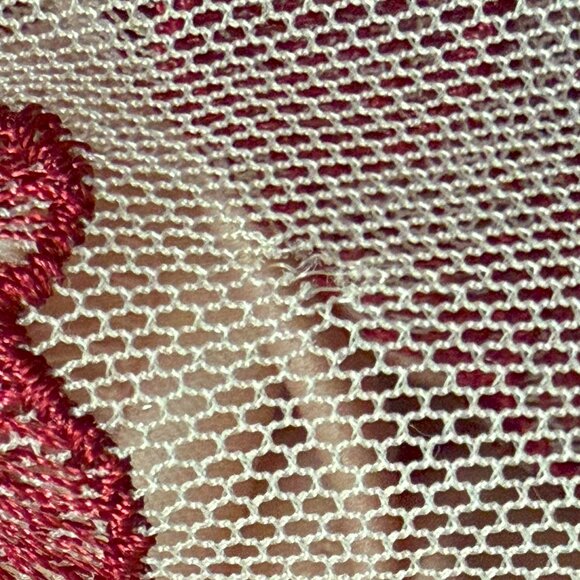 AS IS Joyfolie MIA JOY girls Verona burgundy LACE floral sharkbite formal bridal - Picture 3 of 15